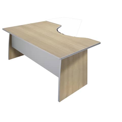Scrivania informatica Frensy Spirit con semipenisola sinistra 160x100x72 cm rovere – USPRSI16SX