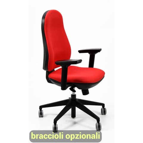 Sedia girevole operativa Unisit Ariel AIER Eco smart rivestimento ignifugo – bordeaux – AIER/ID