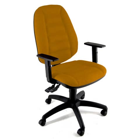 Sedia operativa girevole Unisit Cerere CRSY Eco Smart – rivestimento Eco – arancione – CRSY/EA