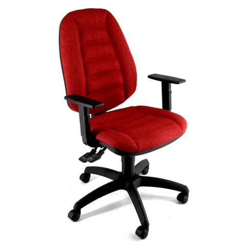 Sedia operativa girevole Unisit Cerere CRSY Eco Smart – rivestimento ignifugo rosso – CRSY/IR