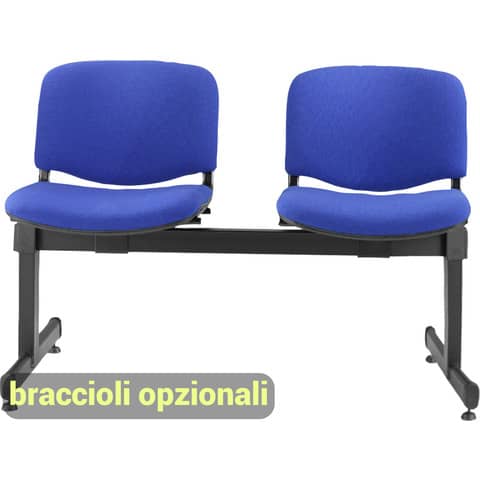 Panca 2 posti attesa Unisit Dado D52P – rivestimento Eco blu D52P/EB