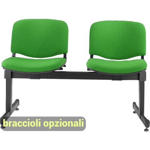 Panca 2 posti attesa Unisit Dado D52P – rivestimento Eco verde D52P/EV