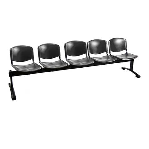 Panca 5 posti attesa Unisit Dado D5P5P – PPL nero D5P5P/NE