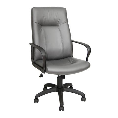 Poltrona direzionale girevole Unisit Eridanus ERP Eco Smart schienale alto – rivestimento ecopelle grigio -ERP/KG