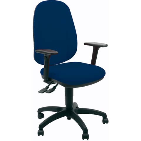 Sedia operativa girevole Unisit Giano GIGI Eco Smart rivestimento ignifugo blu braccioli inclusi – GIGI/BR3D/IB