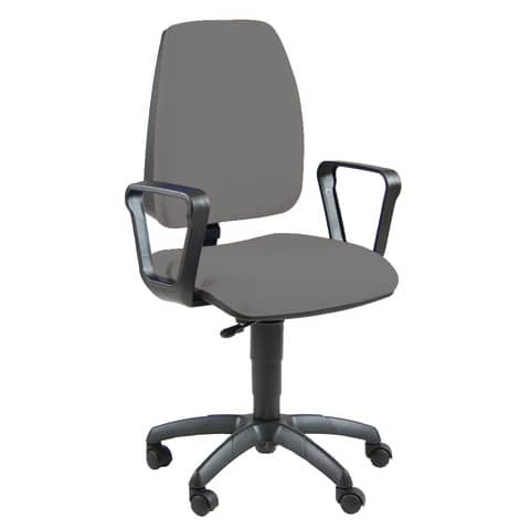 Sedia operativa girevole Unisit Jupiter JUBR Eco smart – rivest. Eco grigio scuro – con braccioli – JPQ/BRN/ET