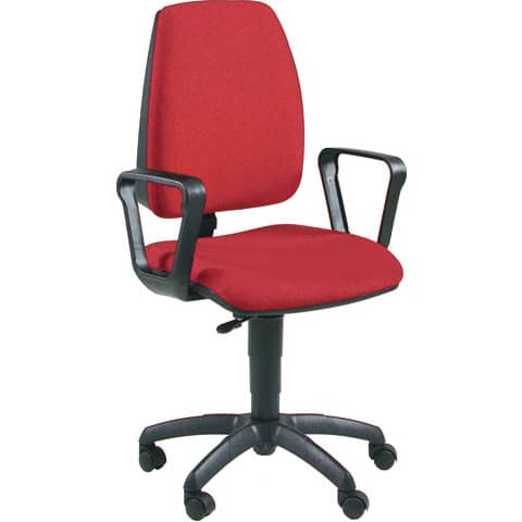 Sedia operativa girevole Unisit Jupiter JUBR Eco smart – rivestimento ignifugo bordeaux – con braccioli – JPQ/BRN/ID