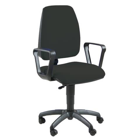 Sedia operativa girevole Unisit Jupiter JUBR Eco smart – rivestimento ignifugo nero – con braccioli – JPQ/BRN/IN