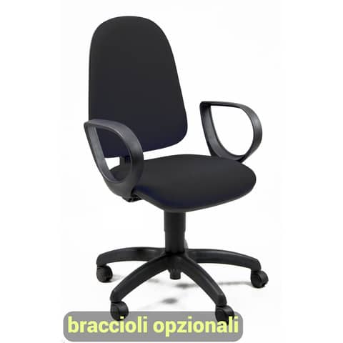 Sedia operativa girevole Unisit Jupiter JUSB/SB Eco smart rivestimento ignifugo nero – JBL/IN