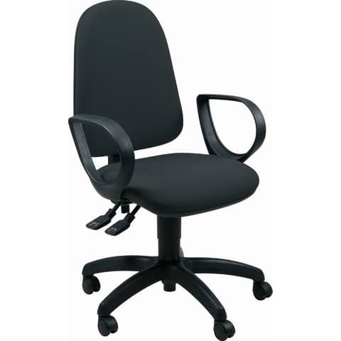 Sedia operativa girevole Unisit Jupiter JUYG Eco smart rivestimento Eco nero – con braccioli – JPLY/BR/EN