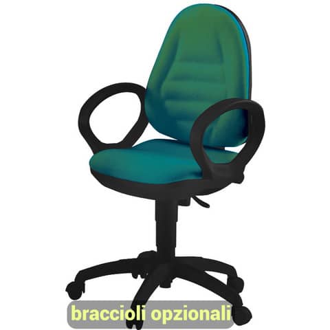 Sedia operativa girevole Unisit Metis MTA Eco Smart – rivestimento Eco verde -MTAS/EV