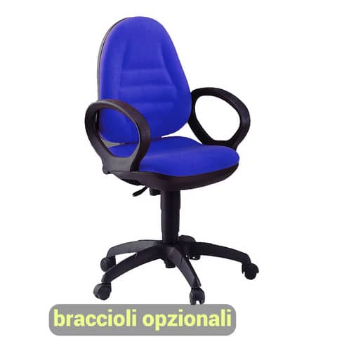 Sedia operativa girevole Unisit Metis MTA Eco Smart – rivestimento ignifugo blu – MTAS/IB