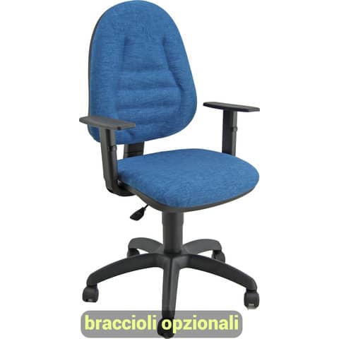 Sedia operativa girevole Unisit Metis MTPRO Eco Smart – rivestimento Eco blu – MTPRO/EB