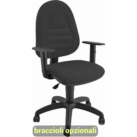 Sedia operativa girevole Unisit Metis MTPRO Eco Smart – rivestimento Eco nero – MTPRO/EN