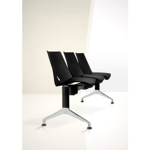 Panca 5 posti attesa Unisit Strike SK5P – schienale fisso – PPL blu SK5P/BL