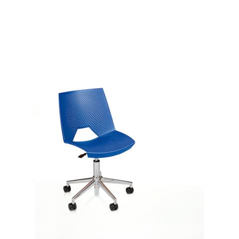 Sedia visitatore girevole Unisit Strike SKG schienale a rete – PPL blu SKG/BL