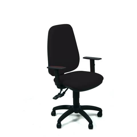 Sedia operativa girevole Unisit Teti TETE Eco Smart – rivestimento ignifugo nero – con braccioli – TETE/IN