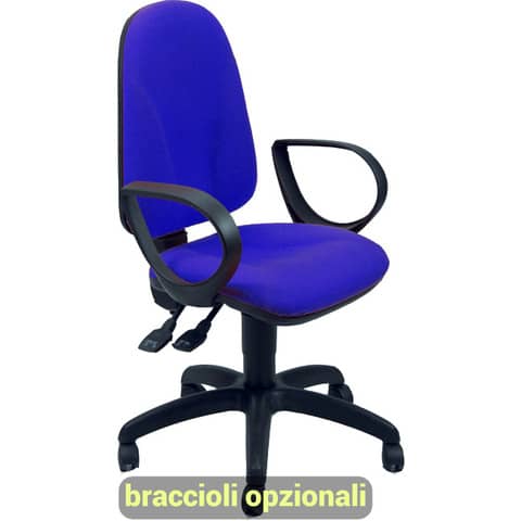 Sedia operativa girevole Unisit Team TMSY Eco smart – schiuma sagomata – rivestimento ignifugo blu – TMSY/IB