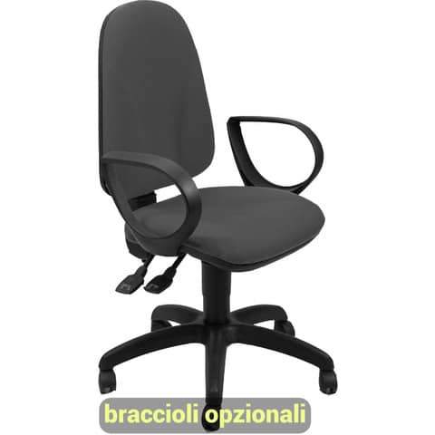 Sedia operativa girevole Unisit Team TMSY Eco smart – schiuma sagomata – rivestimento ignifugo grigio -TMSY/IT
