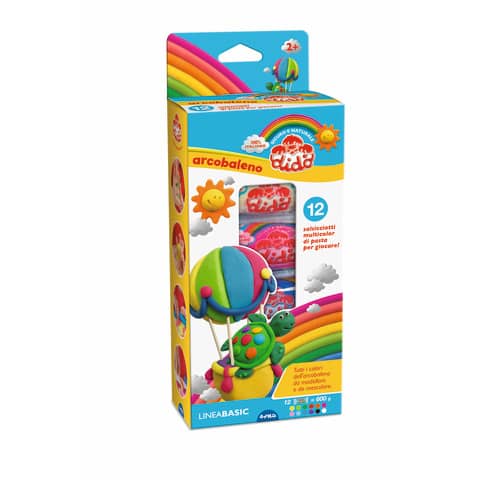 Pasta modellabile DIDO’ Arcobaleno assortiti Conf. 12 pezzi – F397900