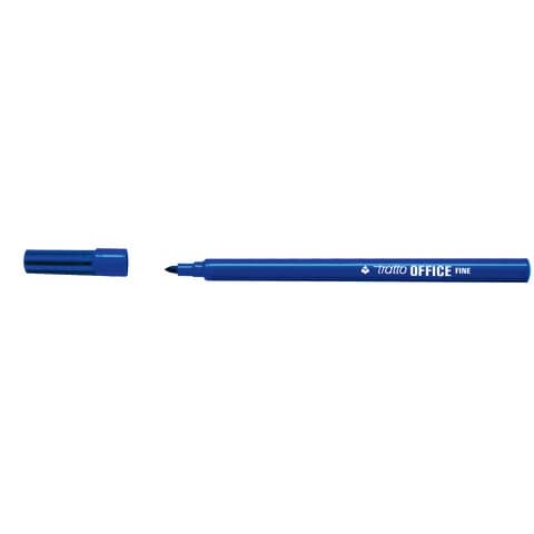 Marcatori punta in fibra TRATTO Office punta conica 0,7 mm blu Conf. 12 pezzi – F730501