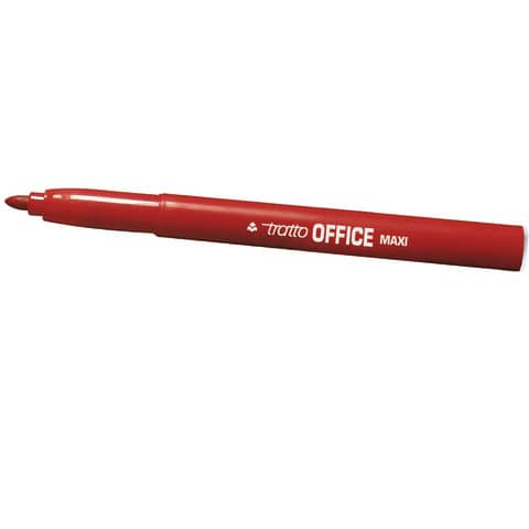 Marcatori punta in fibra TRATTO Office punta conica 2 mm rosso Conf. 12 pezzi – F731602