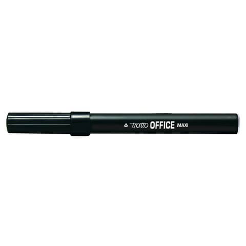 Marcatori punta in fibra TRATTO Office punta conica 2 mm nero Conf. 12 pezzi – F731603
