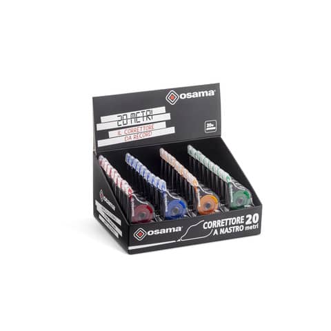 Correttore a nastro 20metri meccanismo colorato 5 mm x 20 mt – OW 10148