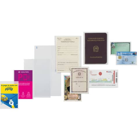 Buste trasparenti a sacco FAVORIT Upocket liscia superior 13×18 cm conf. da 25 – 100460095