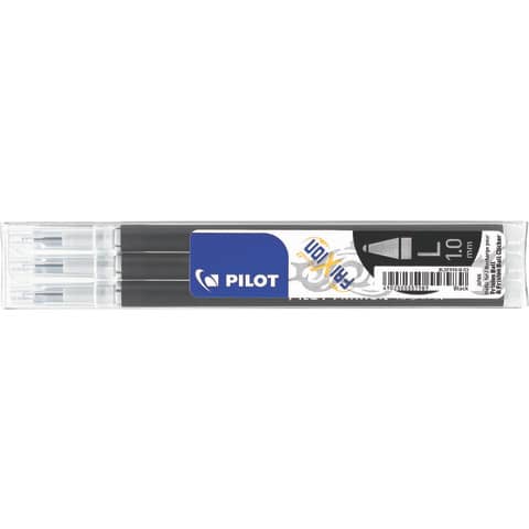 Refill sfera Pilot Frixion Ball e Clicker 1 mm nero Set 3 pezzi – 6675