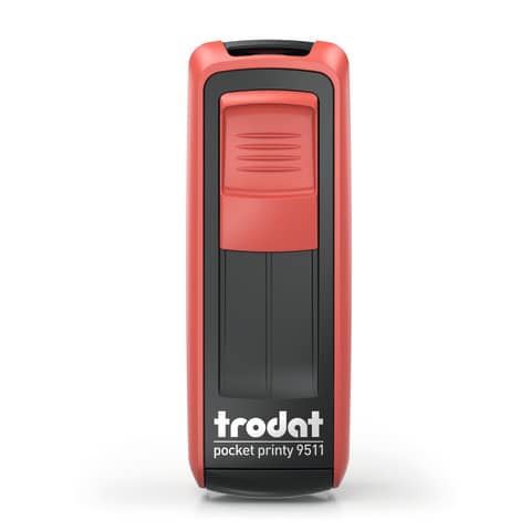 Timbri autoinchiostranti tascabili Trodat Pocket Printy 9511 38×14 mm nero/rosso – 148739
