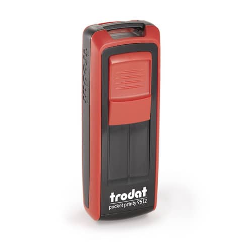 Timbri autoinchiostranti tascabili Trodat Pocket Printy 9512 47×18 mm nero/rosso – 149168