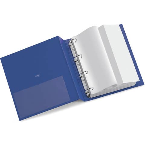 Raccoglitore Sei Rota Stelvio A4 – 4 anelli D 40 mm – dorso 5,5 cm blu 36404507