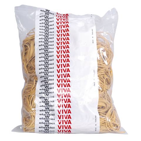 Elastici in gomma VIVA giallo diametro 120 mm Conf. 500 gr – E120-500