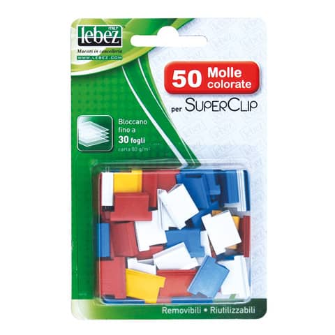 Ricarica Molle lebez metallo colorato  conf. 50 pezzi – 1062