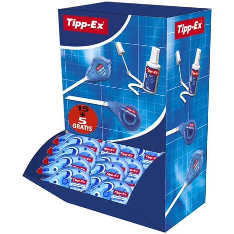 Correttori a nastro TIPP-EX Pocket Mouse 4.2 mm x 10 m Value Pack da 15 + 5 omaggio – 935587