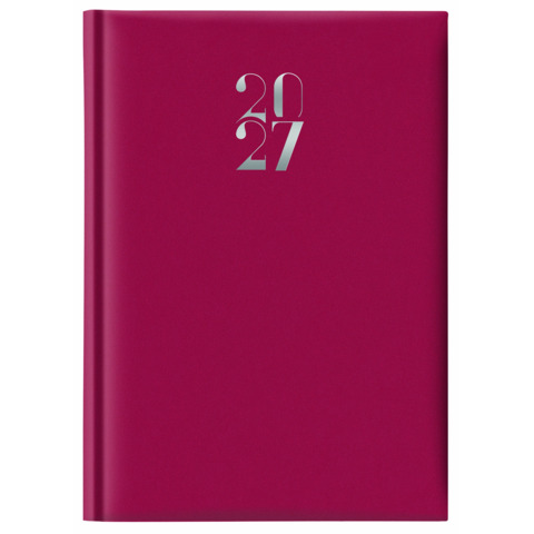 Agenda giornaliera 2027 Egadi s/d separati copertina gommata 17×24 cm rosso rubino – 27-350FT-C21