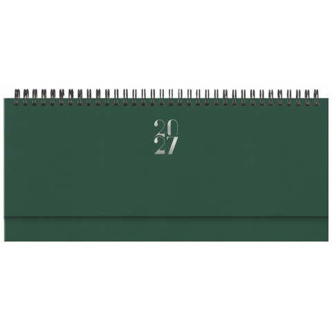 Planning settimanale spiralato 2027 Egadi copertina gommata 29,8×10,5 cm verde scuro – 27-430FT-C12