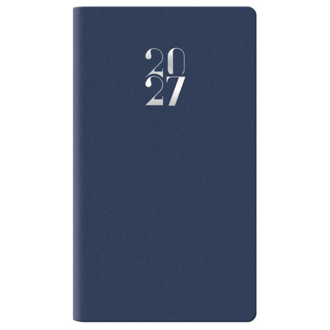 Agenda settimanale 2027 Egadi copertina gommata 8×14 cm Gommato blu – 27-125FT-C10