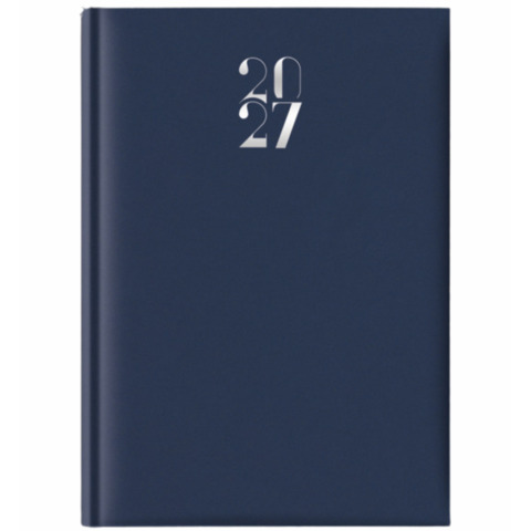 Agenda giornaliera 2027 Egadi s/d separati copertina gommata A4 blu – 27-512FT-C10
