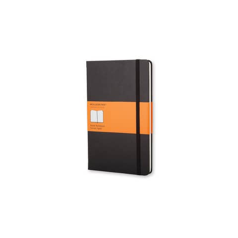 Taccuino a righe large 13×21 cm copertina rigida Moleskine nero QP060