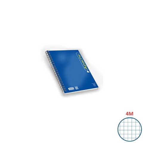 Maxi quaderno spiralato Pigna Apache A4 – 70 g/m² – 140 ff – 4M – assortiti – 02138064M
