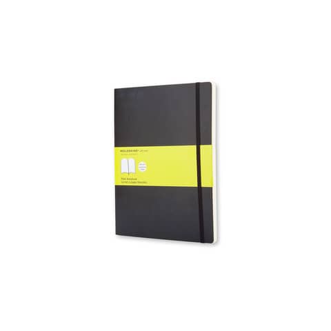 Taccuino a pagina bianca extra large 19×25 cm copertina morbida Moleskine nero – QP623