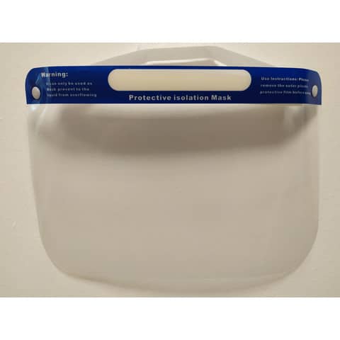 Visiera di protezione individuale in PET trasparente – lavabile e riutilizzabile 32×22 cm – 470422