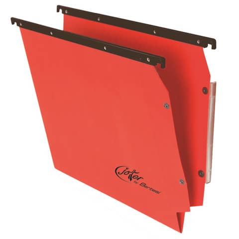 Cartelle sospese laterali per armadi Linea Joker 33 cm fondo V – rosso conf. 25 pezzi – 414F LINK – A4