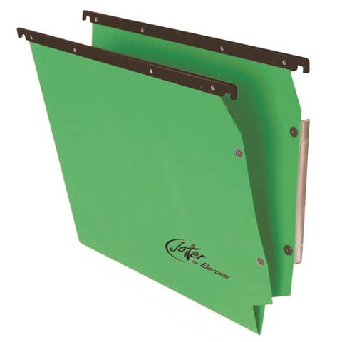 Cartelle sospese laterali per armadi Linea Joker 33 cm fondo V – verde conf. 25 pezzi – 414F LINK – A6