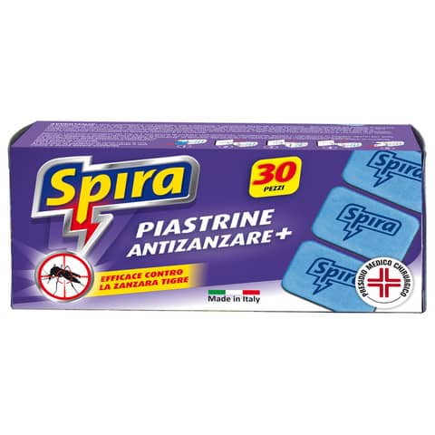 Piastrine antizanzare Spira per elettroemanatori a piastrine e bi-uso in conf. da 30 – 10254