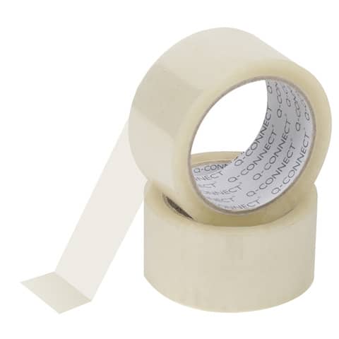 Nastro adesivo da imballo Q-Connect 50 mm x 66 m trasparente – svolgimento silenzioso – conf. 6 pezzi – KF04382