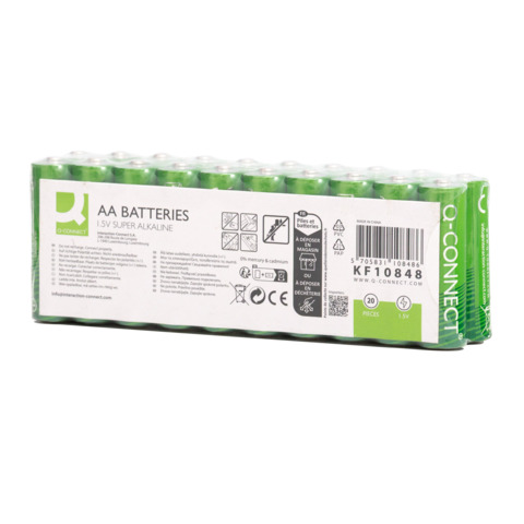 Batterie alcaline Q-Connect AA  conf. 20 pezzi – KF10848