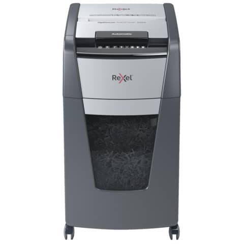 Distruggidocumenti uso moderato Optimum AutoFeed+ 225X EU Rexel – P-4 – 60 L – taglio a frammenti 4×28 mm – 2020225XEU